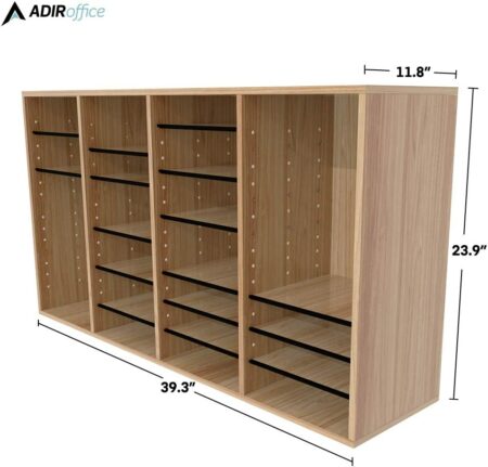 WOORI wooden four-door book and newspaper storage cabinet - Shop
