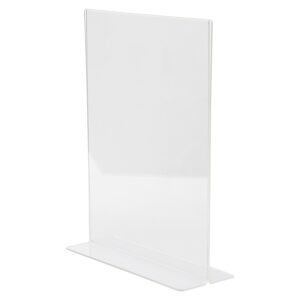 Clear T-Shaped Base Sign Holder