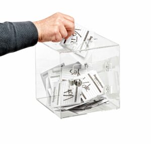 AdirOffice Acrylic Clear Locking Suggestion Box at