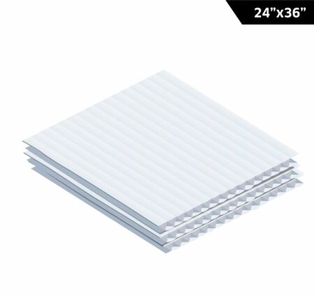 24 x 36 White Plastic Corrugated Sheets