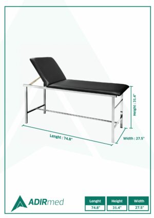 Adjustable Exam Table with Paper Dispenser
