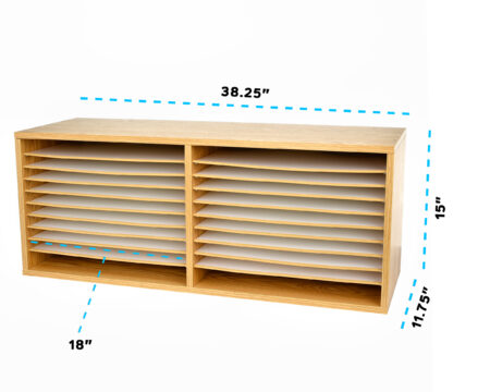 AdirOffice Extra Wide Wooden Construction Paper Organizer – Alpine