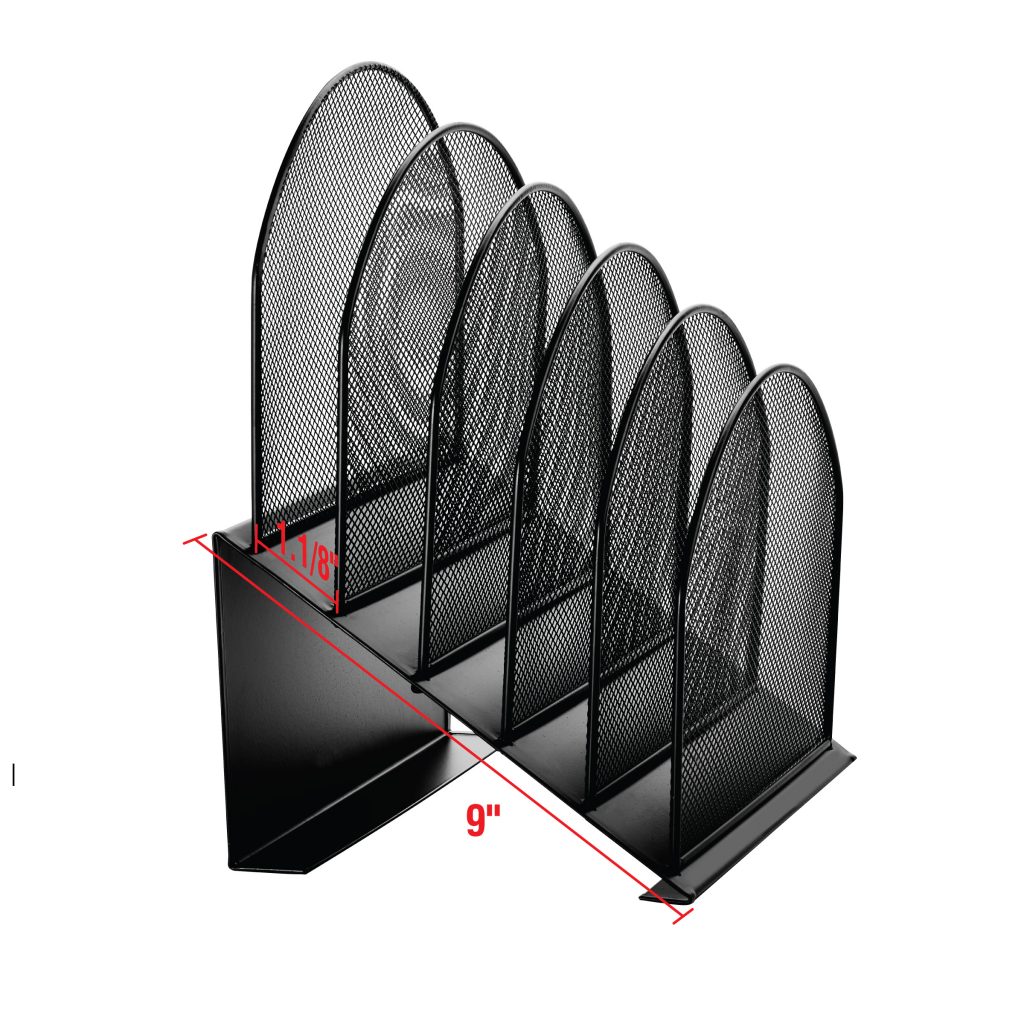 DISCONTINUED: Mesh 5 Slot Desktop Incline Organizer – Alpine