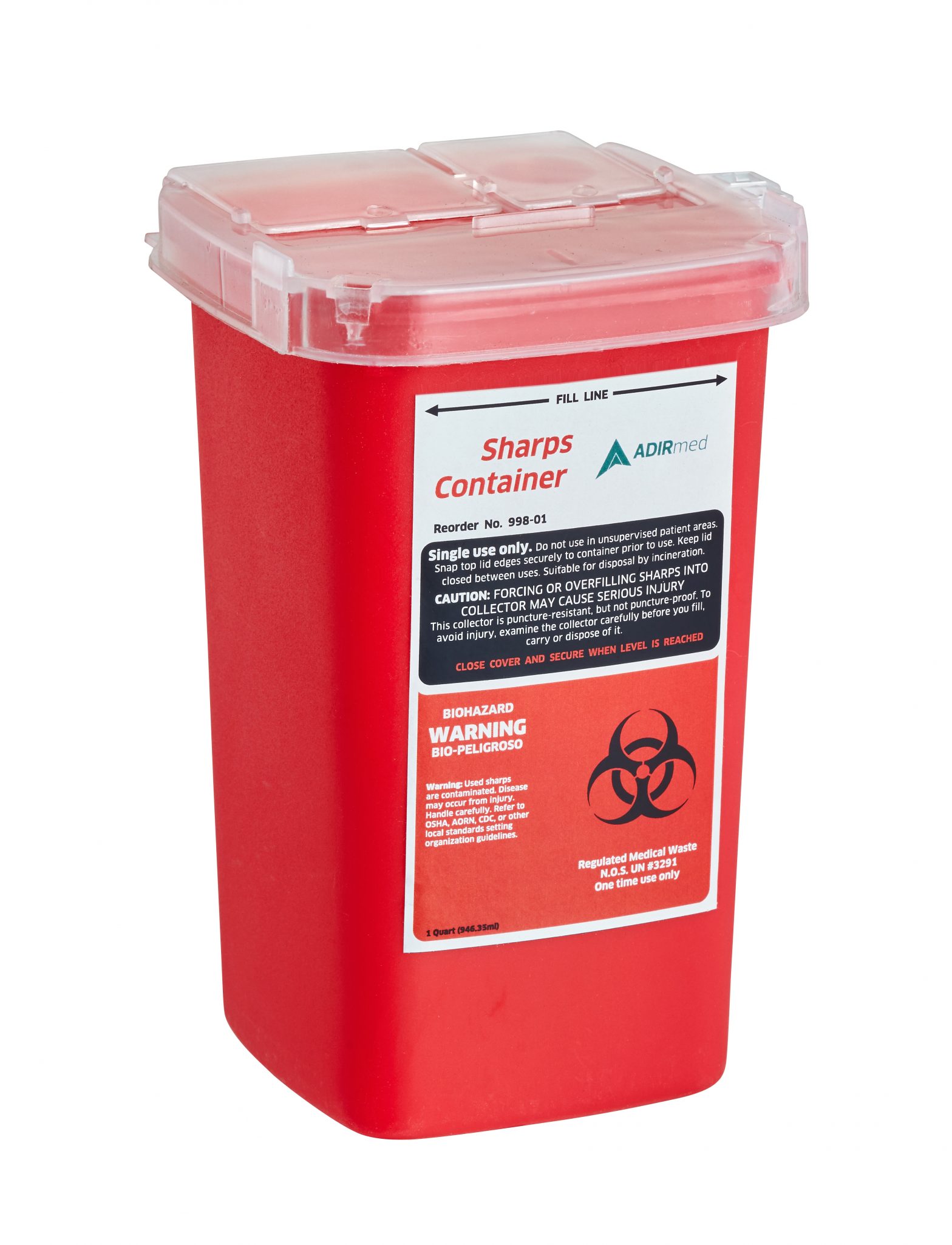 Sharps And Needle Disposal Container Quart Pack Alpine