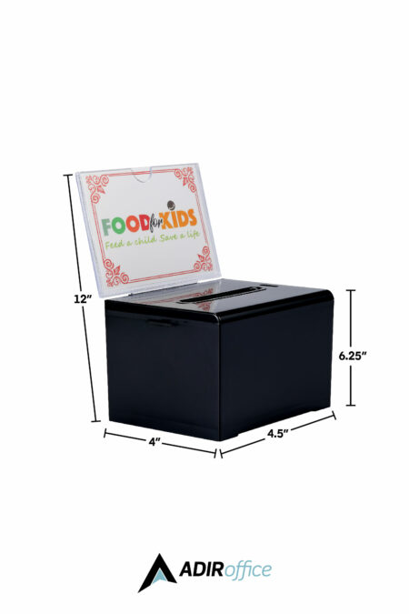 AdirOffice Acrylic Clear Locking Suggestion Box at