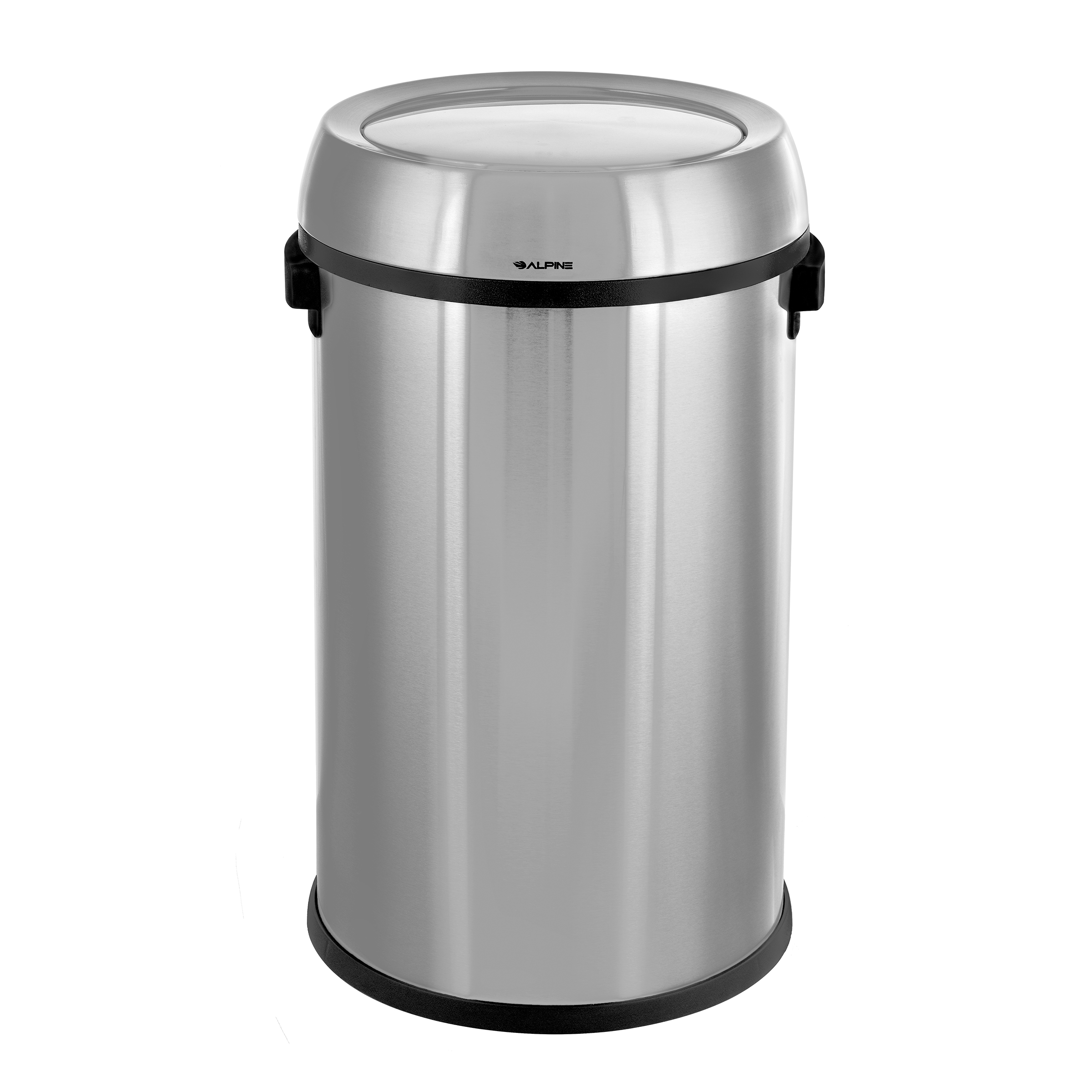 Alpine Industries 40-Gallon Stone Steel Trash Can with Lid