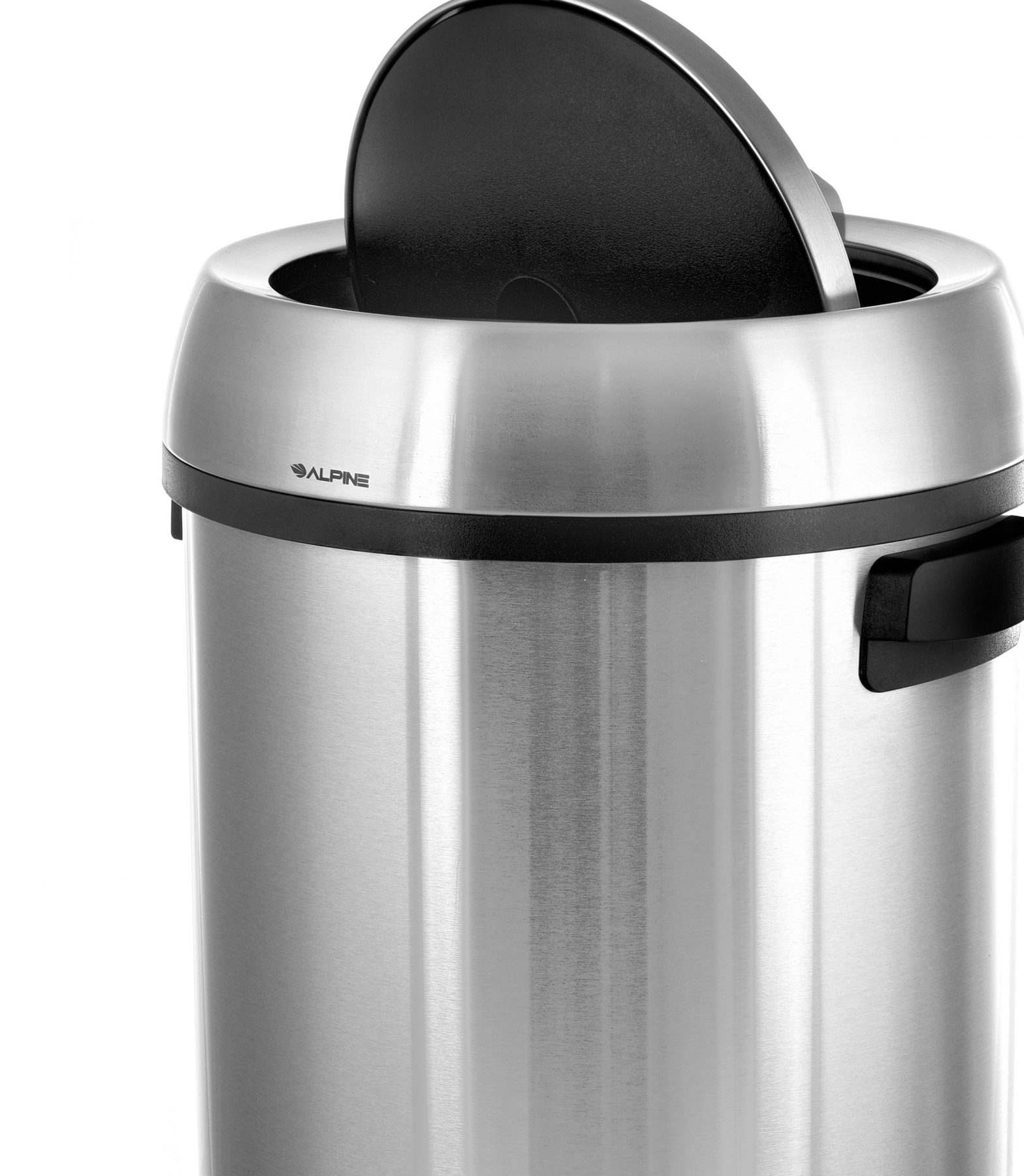 ALPINE INDUSTRIES 17-GALLON STAINLESS STEEL TRASH CAN WITH SWING LID 