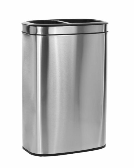 40 LITER / 10.5 GAL SLIM BRUSHED STAINLESS STEEL OPEN TRASH CAN