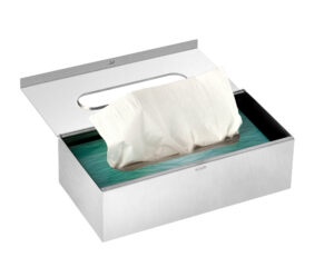 ALPINE INDUSTRIES FACIAL TISSUE BOX COVER/HOLDER FOR BATHROOM VANITY COUNTERTOPS, STAINLESS STEEL BRUSHED