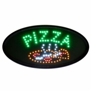 Alpine Industries LED Pizza Sign, Oval, 23 x 14