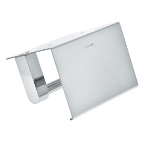 ALPINE INDUSTRIES SINGLE TOILET PAPER HOLDER WITH SHELF STORAGE RACK, BRUSHED STAINLESS