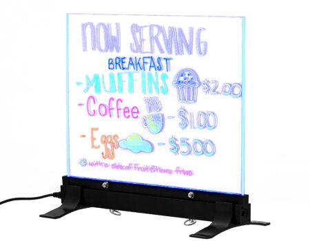 LED Flashing Eraseable Message Board with Acrylic Writing Panel and Stand –  Alpine