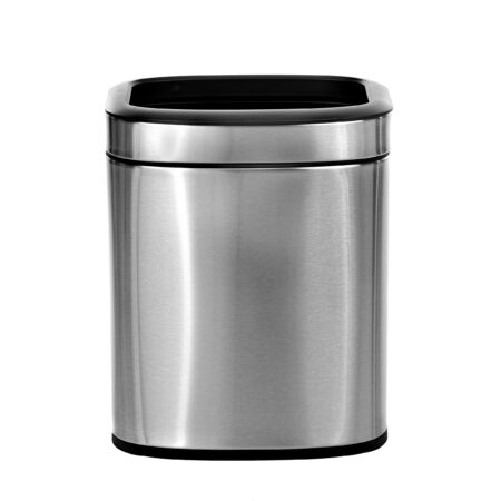 10 Liter/2.6 Gallon Slim Stainless Steel Trash Can with Plastic Lid 
