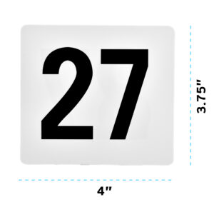Double Sided Plastic Table Numbers, 4 by 4-Inch