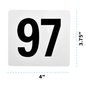 Double Sided Plastic Table Numbers, 4 by 4-Inch