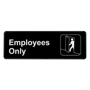ALPINE INDUSTRIES EMPLOYEES ONLY SIGN, 3×9