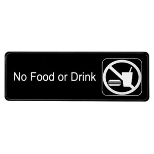 ALPINE INDUSTRIES NO FOOD OR DRINK SIGN, 3×9