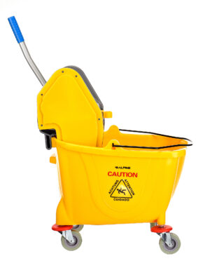 Yellow, 36 Qt. Mop Bucket with Down Press Wringer