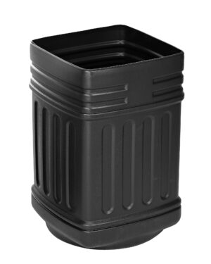 ALPINE INDUSTRIES OUTDOOR/INDOOR TRASH CAN WITH ASH URN, BLACK, 16-GALLON CAPACITY