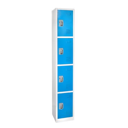 Large Blue Locker with 4 doors 4 hooks