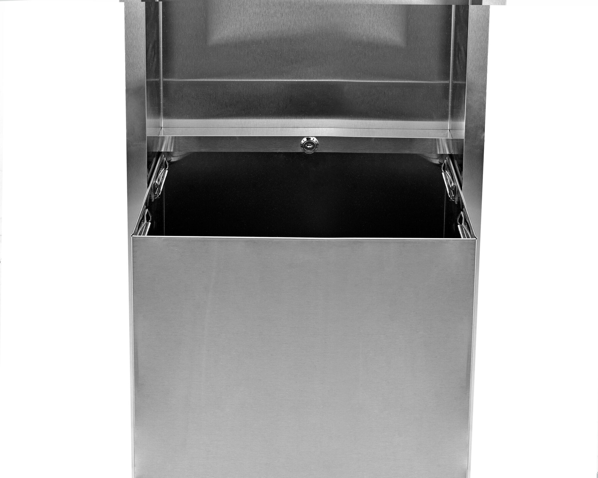 Recessed Stainless Steel Paper Towel Dispenser and Waste Receptacle ...