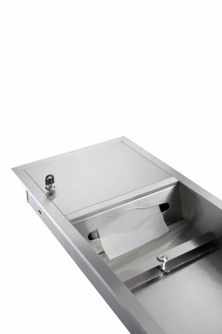 Alpine Industries Stainless Steel Brushed C-Fold/Multi-fold Paper Towel Dispenser 2 Pack 481s-2pk, Gray
