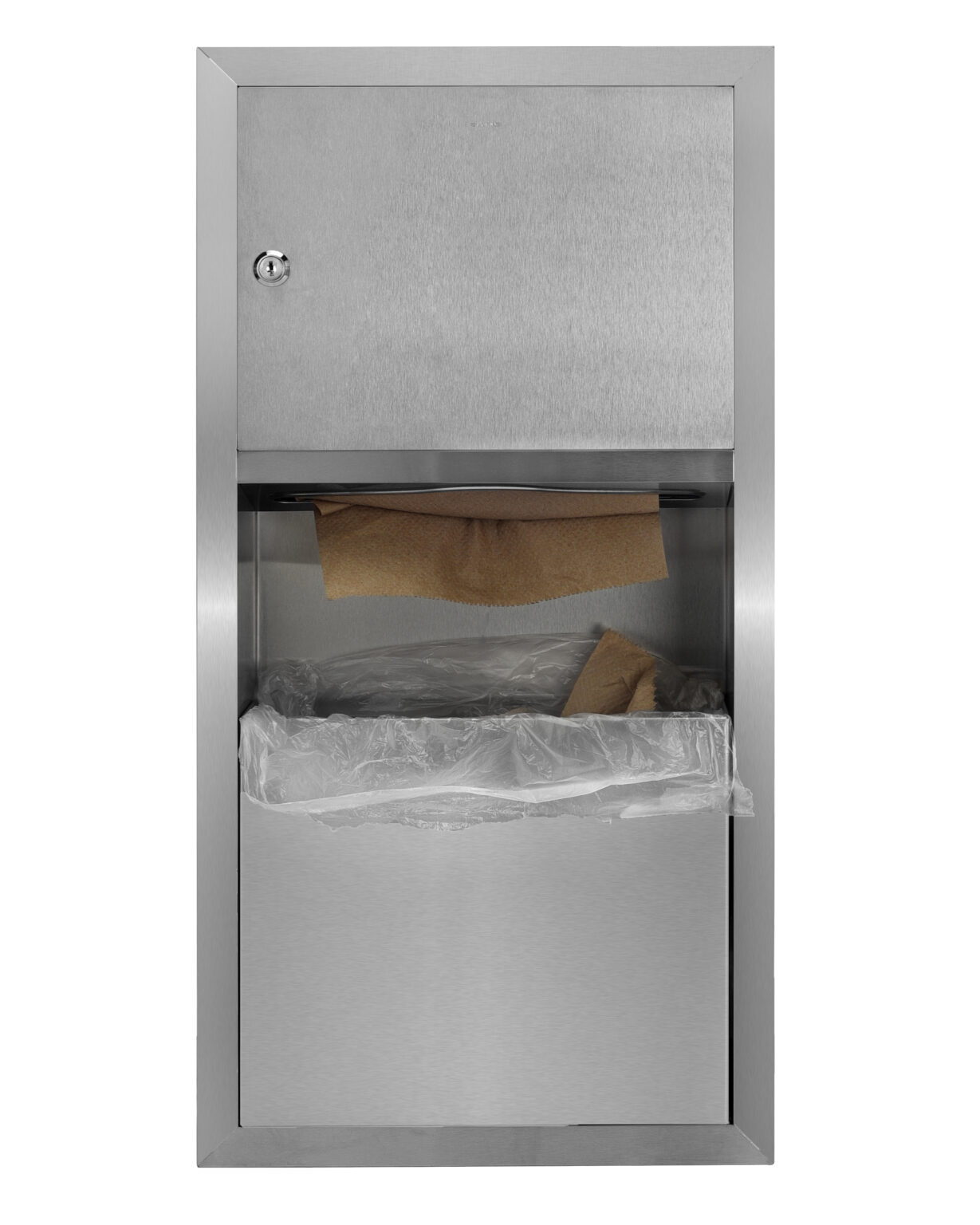 Recessed Paper Towel Dispenser / Waste Receptacle – Alpine