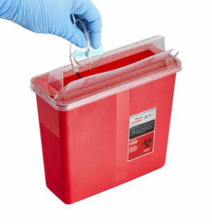 Sharps Container 5 Quart with Mailbox Style Horizontal Lid - 2 Pack