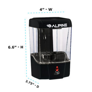 Automatic Hands-Free Transparent Gel Hand Sanitizer/ Liquid Soap Dispenser, 700 mL, Black