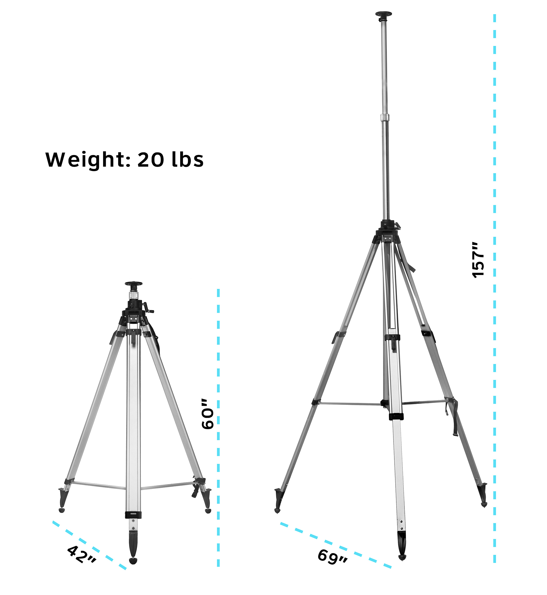 AdirPro Giant Elevator Tripod, 157″ – Alpine