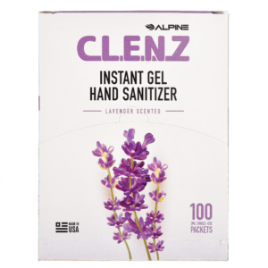 CLENZ - Alpine Industries 2ml Instant GEL Hand Sanitizer packets - Lavender scent - 100/Case