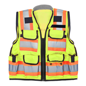 Heavy Duty Class 2 Surveyors Utility Safety Vest, Yellow, Medium