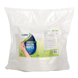 Clenz 800ct Light Lemon Scent Antibacterial Sanitizing Wipes, 4 Rolls, 3200 Wipes