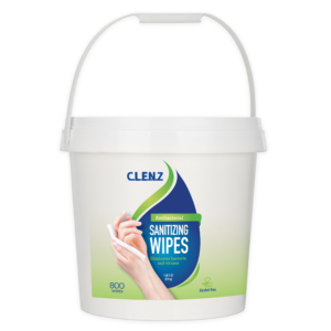 Clenz 800ct Light Lemon Scent Antibacterial Sanitizing Wipes with Refillable Bucket, 2 Buckets 1600 Wipes