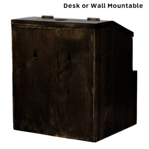 Rustic Suggestion Box with Lock: Wooden Ballot Comment Box