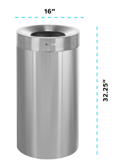 ALPINE INDUSTRIES STAINLESS STEEL INDOOR TRASH CAN Alpine   ALP475 27 E 450x563 