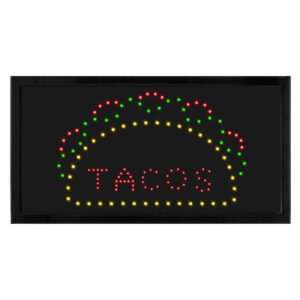 19" x 10" LED Rectangular TACO Sign with Two Display Modes