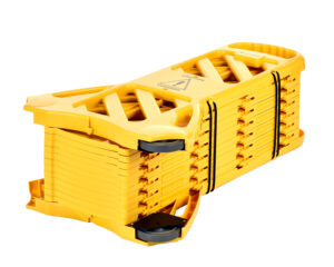 With Alpine Industries 13-Foot Expandable Mobile Safety Barricade System, you're sure to send out a crystal clear message about areas within or outside your facility that are off limits. The standard bright yellow color of the unit and the bi-lingual safety message printed on the unit will easily be noticeable, even from a distance, in order to promote safety for staff and helping others to keep at a careful distance. The unit is quick to set up, offering maintenance workers, repairmen and other professionals, on-the-job convenience and security.