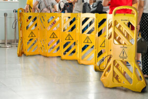 With Alpine Industries 13-Foot Expandable Mobile Safety Barricade System, you're sure to send out a crystal clear message about areas within or outside your facility that are off limits. The standard bright yellow color of the unit and the bi-lingual safety message printed on the unit will easily be noticeable, even from a distance, in order to promote safety for staff and helping others to keep at a careful distance. The unit is quick to set up, offering maintenance workers, repairmen and other professionals, on-the-job convenience and security.