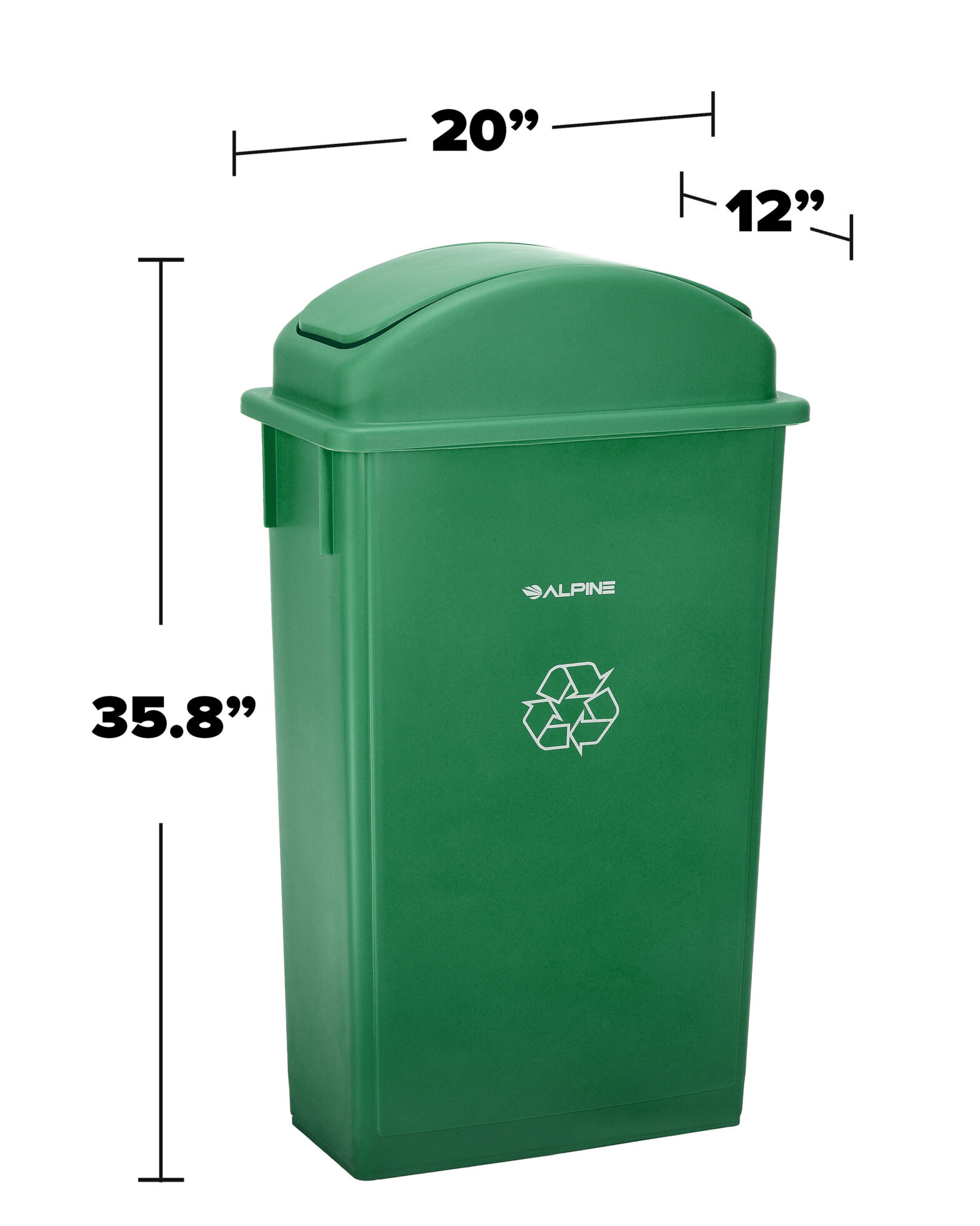 23 Gallon Slim Trash Can With Dome Lids 3 Pack Alpine   4778 1 GRN X DIM 1568x1960 