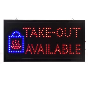 19” W x 10” H LED Rectangular Take-Out Available Sign with Two Display Modes