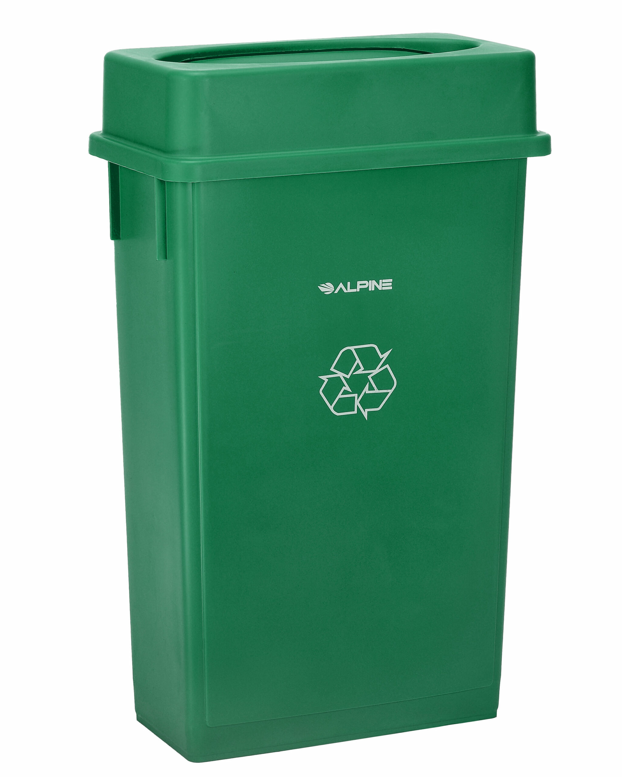 23 Gallon Slim Trash Can With Drop Shot Lids 3 Pack Alpine   4778 2 GRN 3 B Scaled 