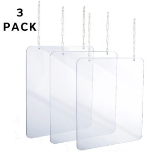 Hanging Acrylic Sneeze Guard 36x40, 3-pack