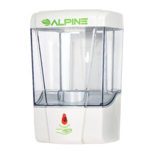 Automatic Hands-Free Transparent Gel Hand Sanitizer/ Liquid Soap Dispenser, 700 mL, WHITE