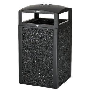 Rugged 40-Gallon All-Weather Trash Container, with Ash Tray