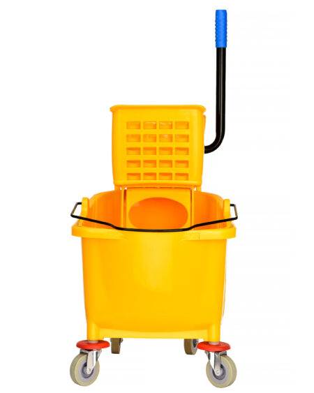 Yellow, 36 Qt. Mop Bucket with Side Wringer – Alpine