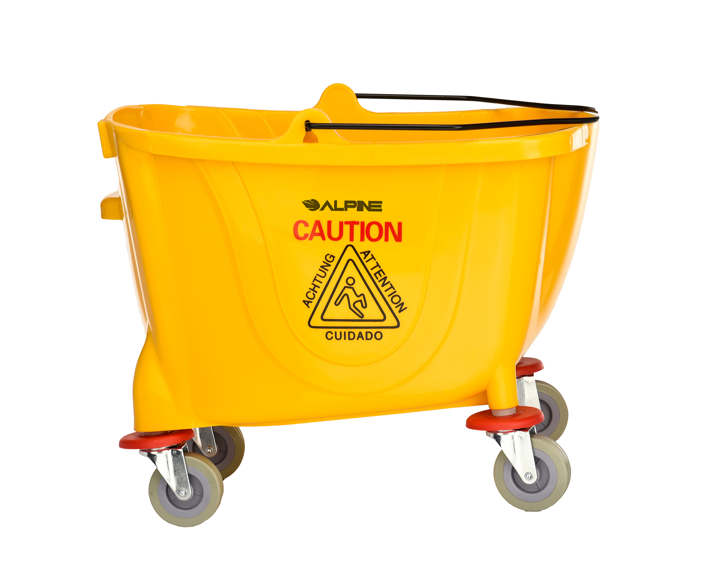 Yellow 36 Qt Mop Bucket With Side Wringer Alpine 5858