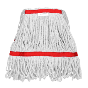 Cotton Blend, Loop End Mop Head - Red Headband and Tailband
