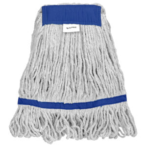 Cotton Blend, Loop End Mop Head - Blue Headband and Tailband