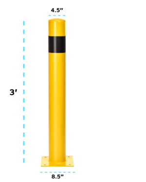 Yellow Steel Safety Barrier, 2 Pack